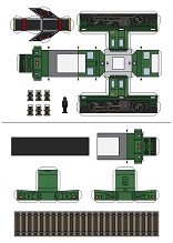 ocuklar iin hazr model Tren maketi ablonu, paper craft model